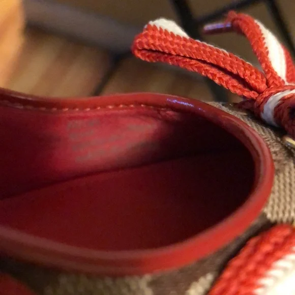 COACH LINEN WEDGE HEEL SHOE - Picture 8 of 8